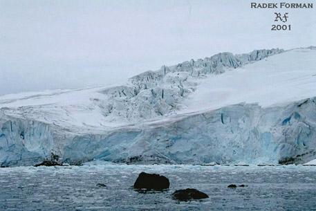  Ledovec na ostrov Nelson dosahuje vky a 300m