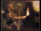 COLE Thomas_American painter (b. 1801, Bolton-le-Moor, d. 1848, Catskill)_Expulsion, Moon and Firelight_c. 1828_Oil on canvas, 91 x 122 cm_Museo Thyssen-Bornemisza, Madrid