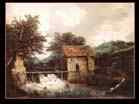 RUISDAEL Jacob Isaackszon van | Dutch painter (b. ca. 1628, Haarlem, d. 1682, Amsterdam) | Two Watermills and an Open Sluice near Singraven | 1650-52 | Oil on canvas, 87,3 x 111,5 cm | National Gallery, London