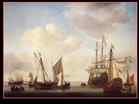 VELDE Willem van de, the Younger | Dutch painter (b. 1633, Leiden, d. 1707, London) | Warships at Amsterdam | c.1658 | Oil on canvas, 66,5 x 77 cm | Mauritshuis, The Hague