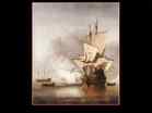 VELDE Willem van de, the Younger | Dutch painter (b. 1633, Leiden, d. 1707, London) | The Cannon Shot | c.1670 | Oil on canvas, 78,5 x 67 cm | Rijksmuseum, Amsterdam
