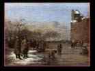 VELDE Adriaen van de | Dutch painter (b. 1636, Amsterdam, d. 1672, Amsterdam) | Amusement on the Ice | 1669 | Oil on canvas on wood, 33 x 40,5 cm |Gemäldegalerie, Dresden 